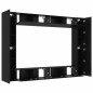 vidaXL Set di 12 cabine TV da montare a parete in rovere nero, in legno ingegnerizzato vidaXL Set di 12 cabine TV da montare a parete in rovere nero, in legno ingegnerizzato