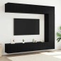 vidaXL Set di mobili per TV da 5 pezzi , da montare a parete, in legno ingegnerizzato effetto rovere nero vidaXL Set di mobili per TV da 5 pezzi , da montare a parete, in legno ingegnerizzato effetto rovere nero