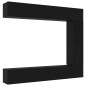 vidaXL Set di mobili per TV da 5 pezzi , da montare a parete, in legno ingegnerizzato effetto rovere nero vidaXL Set di mobili per TV da 5 pezzi , da montare a parete, in legno ingegnerizzato effetto rovere nero