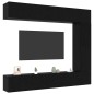 vidaXL Set di mobili per TV da 5 pezzi , da montare a parete, in legno ingegnerizzato effetto rovere nero vidaXL Set di mobili per TV da 5 pezzi , da montare a parete, in legno ingegnerizzato effetto rovere nero