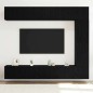 vidaXL Set di mobili per TV da 5 pezzi , da montare a parete, in legno ingegnerizzato effetto rovere nero vidaXL Set di mobili per TV da 5 pezzi , da montare a parete, in legno ingegnerizzato effetto rovere nero