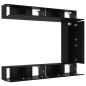 vidaXL Set di mobili per TV da 5 pezzi , da montare a parete, in legno ingegnerizzato effetto rovere nero vidaXL Set di mobili per TV da 5 pezzi , da montare a parete, in legno ingegnerizzato effetto rovere nero
