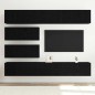 vidaXL Set di mobili TV da 10 pezzi - Montaggio a parete in legno ingegnerizzato effetto rovere nero vidaXL Set di mobili TV da 10 pezzi - Montaggio a parete in legno ingegnerizzato effetto rovere nero
