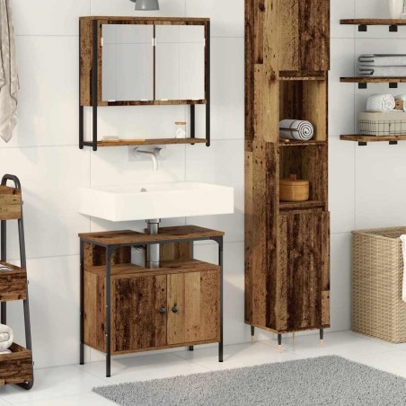 vidaXL Mobile da Bagno con Lavabo Integrato in Legno Vecchio