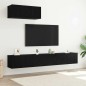 vidaXL Set di Mobili TV a Parete in Legno Ingranito Nero vidaXL Set di Mobili TV a Parete in Legno Ingranito Nero