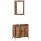 vidaXL Set di mobili da bagno a 3 pezzi legno invecchiato vidaXL Set di mobili da bagno a 3 pezzi legno invecchiato