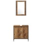 vidaXL Set di mobili da bagno a 3 pezzi legno invecchiato vidaXL Set di mobili da bagno a 3 pezzi legno invecchiato