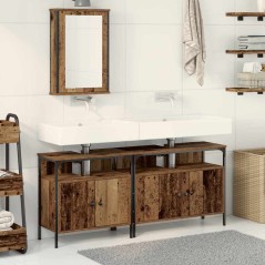 vidaXL Mobile da bagno con lavabo integrato in legno antico
