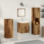 vidaXL Set di Mobili per Bagno 4 Pezzi Legno Vecchio Legno Ingegnerizzato