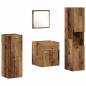 vidaXL Set di Mobili per Bagno 4 Pezzi Legno Vecchio Legno Ingegnerizzato