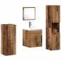 vidaXL Set di Mobili per Bagno 4 Pezzi Legno Vecchio Legno Ingegnerizzato