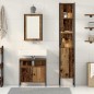 vidaXL Armadio lavabo bagno con lavabo integrato in legno invecchiato