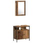 vidaXL Set mobili bagno 3 pezzi Legno invecchiato Legno ingegnerizzato vidaXL Set mobili bagno 3 pezzi Legno invecchiato Legno ingegnerizzato