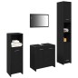 vidaXL Set di Mobili da Bagno in Rovere Nero in Legno Ingegnerizzato vidaXL Set di Mobili da Bagno in Rovere Nero in Legno Ingegnerizzato