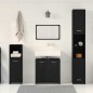 vidaXL Set di Mobili da Bagno in Rovere Nero in Legno Ingegnerizzato vidaXL Set di Mobili da Bagno in Rovere Nero in Legno Ingegnerizzato
