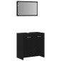 vidaXL Set di Mobili da Bagno in Rovere Nero in Legno Ingegnerizzato vidaXL Set di Mobili da Bagno in Rovere Nero in Legno Ingegnerizzato