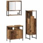 vidaXL Set di Mobili da Bagno 3 Pezzi Legno Antico vidaXL Set di Mobili da Bagno 3 Pezzi Legno Antico