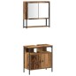 vidaXL Set di Mobili da Bagno 3 Pezzi Legno Antico vidaXL Set di Mobili da Bagno 3 Pezzi Legno Antico
