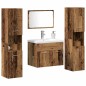 vidaXL Set Arredo Bagno 5 Pezzi Legno Invecchiato vidaXL Set Arredo Bagno 5 Pezzi Legno Invecchiato