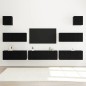 vidaXL Set di Mobili TV da 7 pezzi da Parete in Rovere Nero in Legno Ingegnerizzato vidaXL Set di Mobili TV da 7 pezzi da Parete in Rovere Nero in Legno Ingegnerizzato