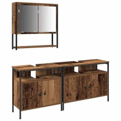 vidaXL Mobiletto per lavabo con lavello integrato in legno recuperato