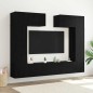 vidaXL Set di 8 Pezzi di Mobile TV – A Muro in Rovere Nero, Legno Ingegnerizzato vidaXL Set di 8 Pezzi di Mobile TV – A Muro in Rovere Nero, Legno Ingegnerizzato