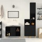 Set di Mobili da Bagno da 3 Pezzi vidaXL in Rovere Nero Legno Ingegnerizzato