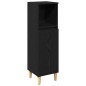 Set di Mobili da Bagno da 3 Pezzi vidaXL in Rovere Nero Legno Ingegnerizzato