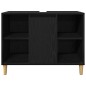 Set di Mobili da Bagno da 3 Pezzi vidaXL in Rovere Nero Legno Ingegnerizzato