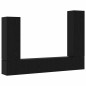 vidaXL Set di mobili per TV a muro in 4 pezzi in rovere nero e legno ingegnerizzato. vidaXL Set di mobili per TV a muro in 4 pezzi in rovere nero e legno ingegnerizzato.