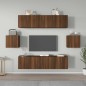 Set Mobili Porta TV 6 pz Rovere Marrone in Legno Multistrato Set Mobili Porta TV 6 pz Rovere Marrone in Legno Multistrato