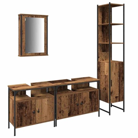 vidaXL Mobile da bagno con lavabo integrato - Stile legno vissuto, legno ingegnerizzato