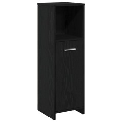 Set di Mobili per Bagno vidaXL 4 Pezzi Rovere Nero Legno ingegnerizzato