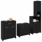Set di Mobili per Bagno vidaXL 4 Pezzi Rovere Nero Legno ingegnerizzato