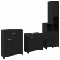 Set di Mobili per Bagno vidaXL 4 Pezzi Rovere Nero Legno ingegnerizzato
