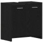 Set di Mobili per Bagno vidaXL 4 Pezzi Rovere Nero Legno ingegnerizzato