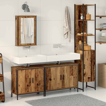 vidaXL Set di Mobili da Bagno in 4 Pezzi Legno Antico