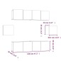 Set Mobili Porta TV 6 pz Rovere Marrone in Legno Multistrato Set Mobili Porta TV 6 pz Rovere Marrone in Legno Multistrato