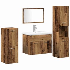 vidaXL Set di Mobili per Bagno da 5 Pezzi Legno Antico