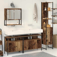 vidaXL Armadio da bagno con lavabo integrato - aspetto legno vecchio