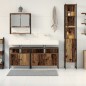 vidaXL Armadio da bagno con lavabo integrato - aspetto legno vecchio