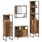 vidaXL Set di mobili da bagno in 4 pezzi in legno antico e legno ingegnerizzato vidaXL Set di mobili da bagno in 4 pezzi in legno antico e legno ingegnerizzato