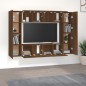 Set Mobili Porta TV 8pz Rovere Marrone in Legno Multistrato Set Mobili Porta TV 8pz Rovere Marrone in Legno Multistrato