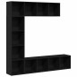 vidaXL Librerie 3 pz Nero Rovere 36x30x143 cm Legno ingegnerizzato vidaXL Librerie 3 pz Nero Rovere 36x30x143 cm Legno ingegnerizzato