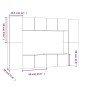 Set Mobili Porta TV 8pz Rovere Marrone in Legno Multistrato Set Mobili Porta TV 8pz Rovere Marrone in Legno Multistrato