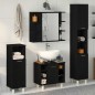 vidaXL Set di mobili per bagno 4 pezzi in legno ingegnerizzato rovere nero vidaXL Set di mobili per bagno 4 pezzi in legno ingegnerizzato rovere nero