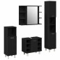 vidaXL Set di mobili per bagno 4 pezzi in legno ingegnerizzato rovere nero vidaXL Set di mobili per bagno 4 pezzi in legno ingegnerizzato rovere nero