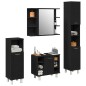 vidaXL Set di mobili per bagno 4 pezzi in legno ingegnerizzato rovere nero vidaXL Set di mobili per bagno 4 pezzi in legno ingegnerizzato rovere nero