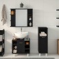 vidaXL Set di mobili da bagno 3 pezzi in legno ingegnerizzato con finitura rovere nero