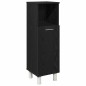 vidaXL Set di mobili da bagno 3 pezzi in legno ingegnerizzato con finitura rovere nero